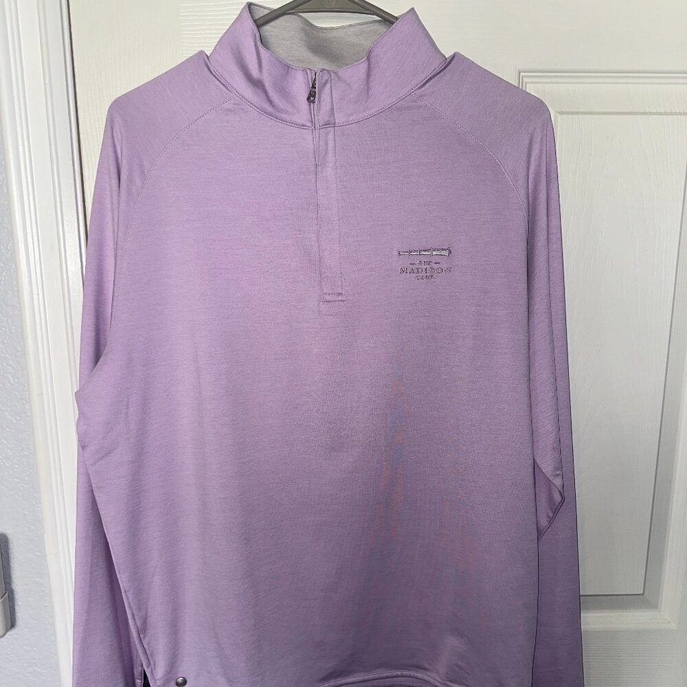 New,Peter Miller Mens's Madison Club Pullover, Size Medium, light purple
